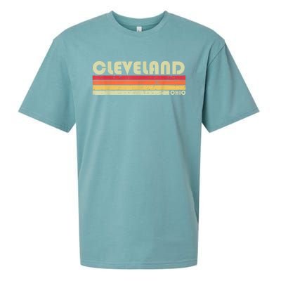 Cleveland Oh Ohio Funny City Home Roots Gift Retro 70s 80s Sueded Cloud Jersey T-Shirt