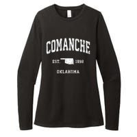 Comanche Oklahoma Ok Vintage Athletic Sports Womens CVC Long Sleeve Shirt