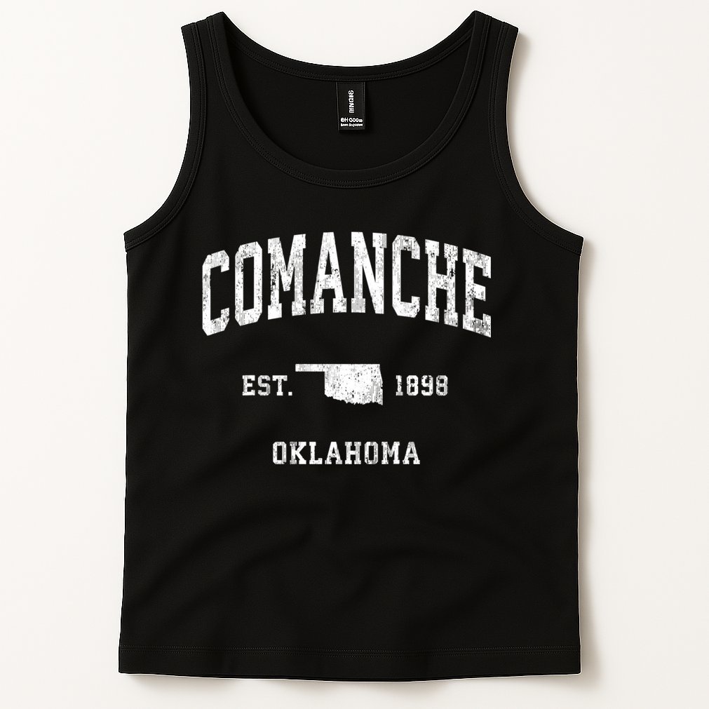 Comanche Oklahoma Ok Vintage Athletic Sports Tank Top