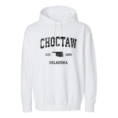 Choctaw Oklahoma Ok Vintage Sports Garment-Dyed Fleece Hoodie