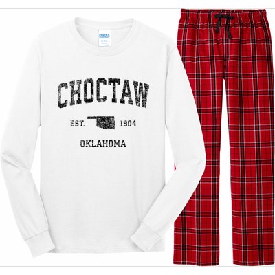 Choctaw Oklahoma Ok Vintage Sports Long Sleeve Pajama Set