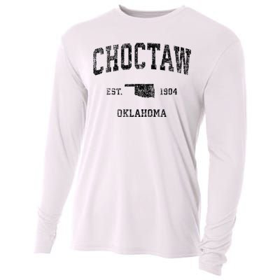 Choctaw Oklahoma Ok Vintage Sports Cooling Performance Long Sleeve Crew