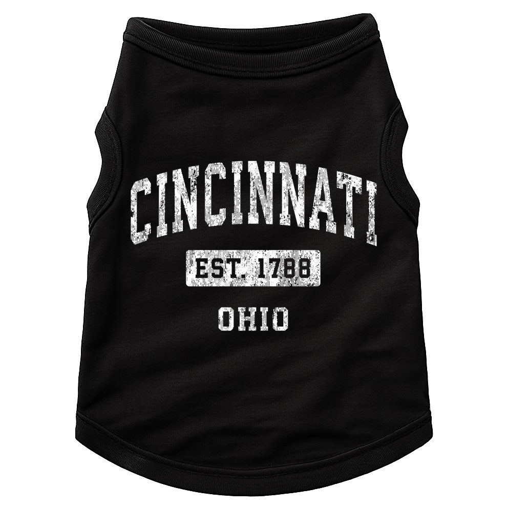 Cincinnati Ohio Oh Vintage Established Sports Doggie Tank
