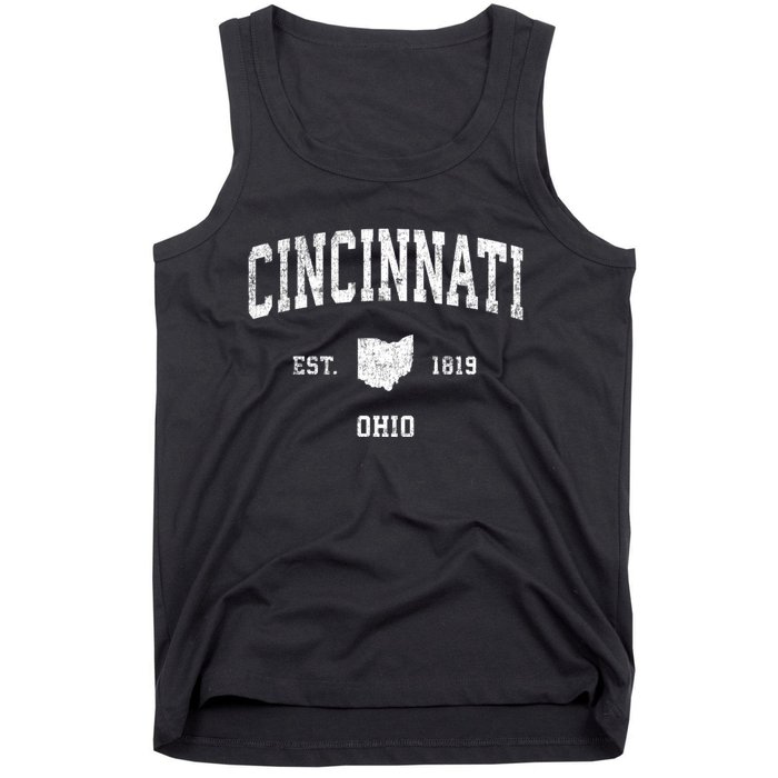 Cincinnati Ohio Oh Vintage Established Sports Design Tank Top