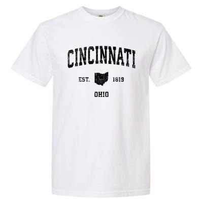 Cincinnati Ohio Oh Vintage Established Sports Design Garment-Dyed Heavyweight T-Shirt