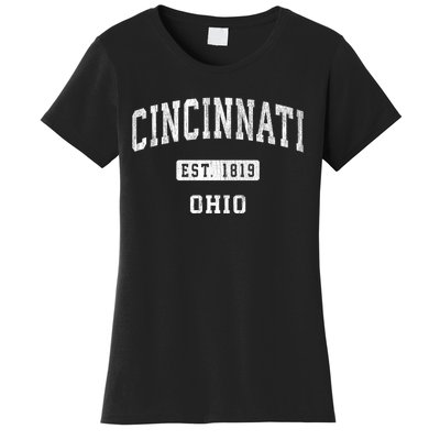 Cincinnati Ohio Oh Vintage Established Athletic Sports Design Women's T-Shirt