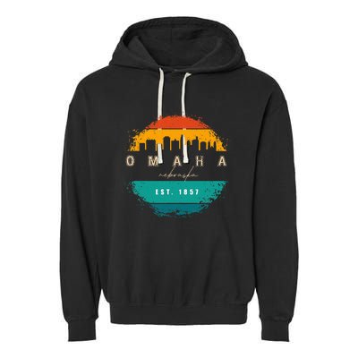 City Of Omaha Nebraska Garment-Dyed Fleece Hoodie