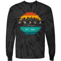 City Of Omaha Nebraska Tie-Dye Long Sleeve Shirt