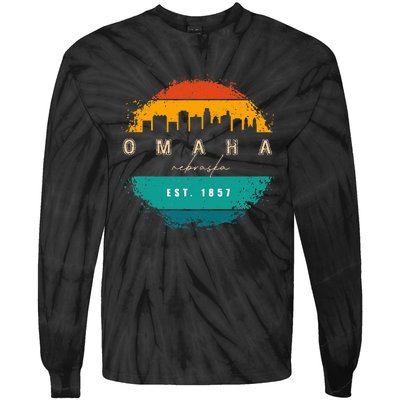 City Of Omaha Nebraska Tie-Dye Long Sleeve Shirt