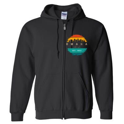 City Of Omaha Nebraska Full Zip Hoodie