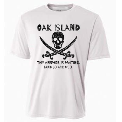 Curse Of Oak Island Watcher Treasure Skull Answer Is Waiting Cooling Performance Crew T-Shirt