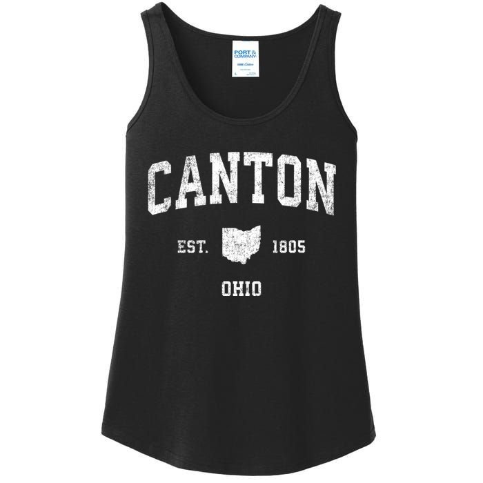 Canton Ohio Oh Vintage Sports Design Ladies Essential Tank