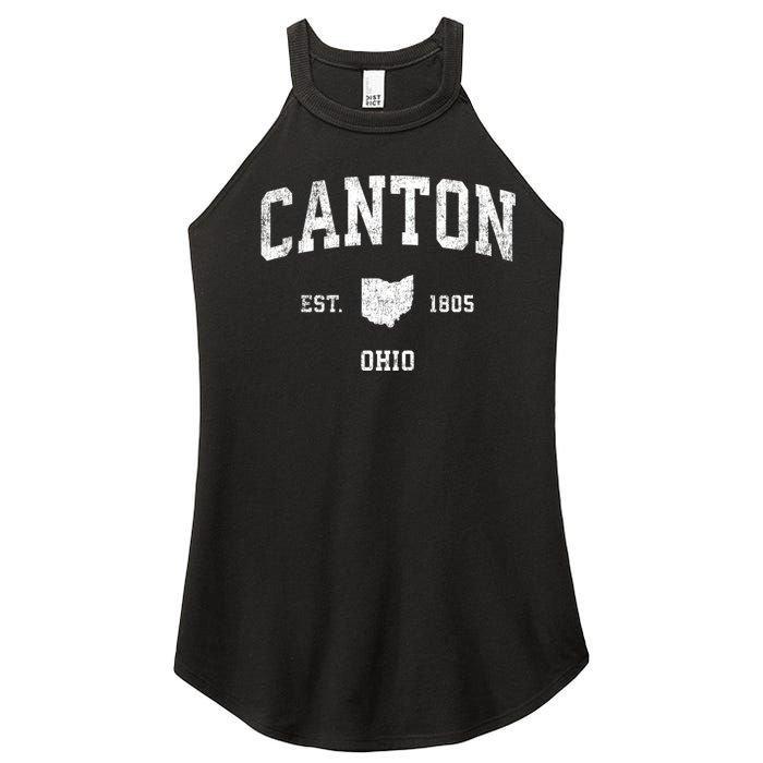 Canton Ohio Oh Vintage Sports Design Women's Perfect Tri Rocker Tank