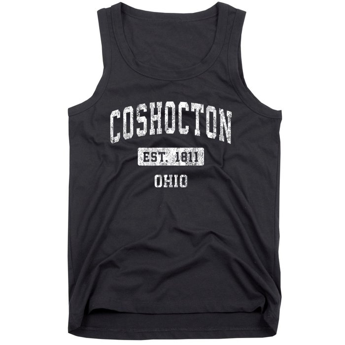 Coshocton Ohio Oh Vintage Sports Established Tank Top