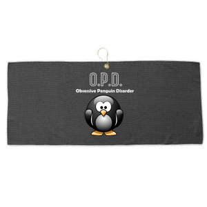 Cute Opd Obsessive Penguin Disorder Gift Large Microfiber Waffle Golf Towel