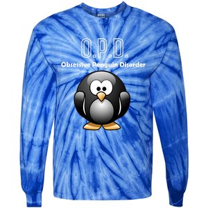 Cute Opd Obsessive Penguin Disorder Gift Tie-Dye Long Sleeve Shirt