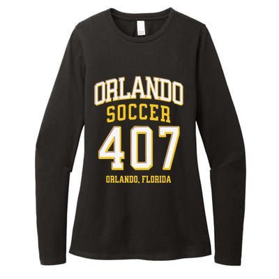 City Of Orlando Soccer Area Code 407 Collection Womens CVC Long Sleeve Shirt