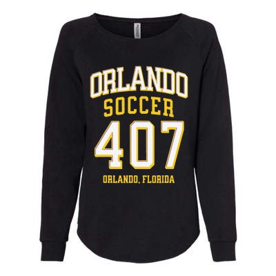 City Of Orlando Soccer Area Code 407 Collection Womens California Wash Sweatshirt