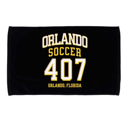 City Of Orlando Soccer Area Code 407 Collection Microfiber Hand Towel