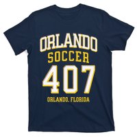 City Of Orlando Soccer Area Code 407 Collection T-Shirt