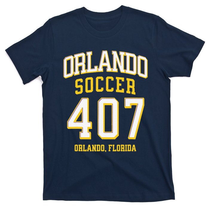 City Of Orlando Soccer Area Code 407 Collection T-Shirt