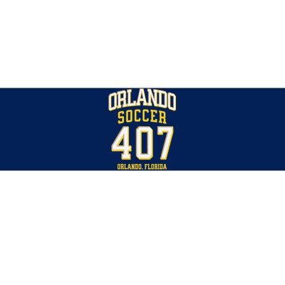 City Of Orlando Soccer Area Code 407 Collection Bumper Sticker