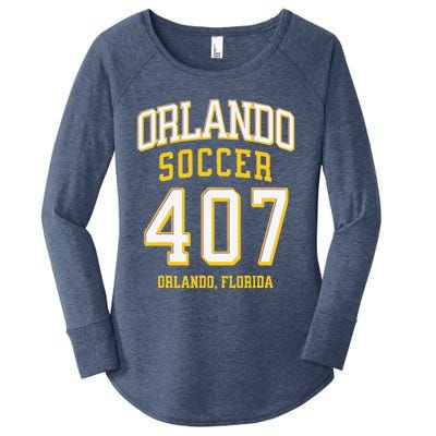 City Of Orlando Soccer Area Code 407 Collection Women's Perfect Tri Tunic Long Sleeve Shirt