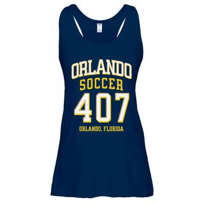 City Of Orlando Soccer Area Code 407 Collection Ladies Essential Flowy Tank