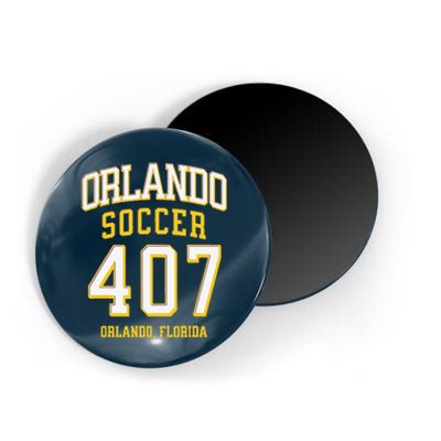 City Of Orlando Soccer Area Code 407 Collection Magnet