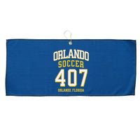 City Of Orlando Soccer Area Code 407 Collection Large Microfiber Waffle Golf Towel