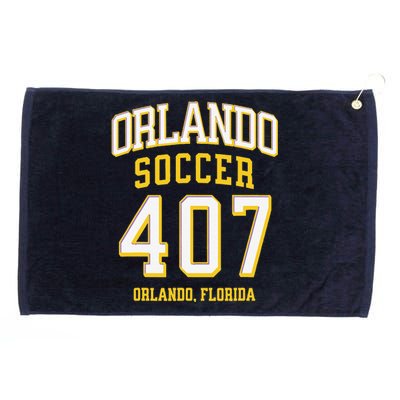 City Of Orlando Soccer Area Code 407 Collection Grommeted Golf Towel