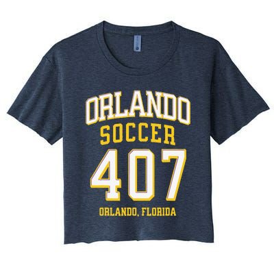 City Of Orlando Soccer Area Code 407 Collection Women's Crop Top Tee