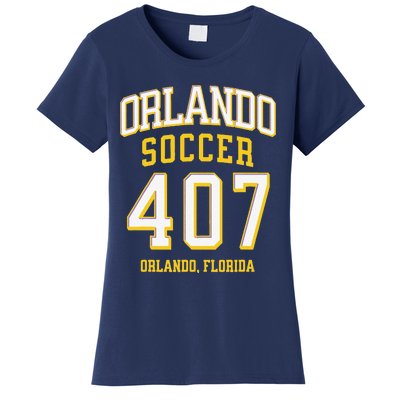 City Of Orlando Soccer Area Code 407 Collection Women's T-Shirt