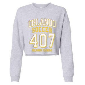 City Of Orlando Soccer Area Code 407 Collection Cropped Pullover Crew