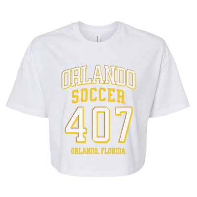 City Of Orlando Soccer Area Code 407 Collection Bella+Canvas Jersey Crop Tee