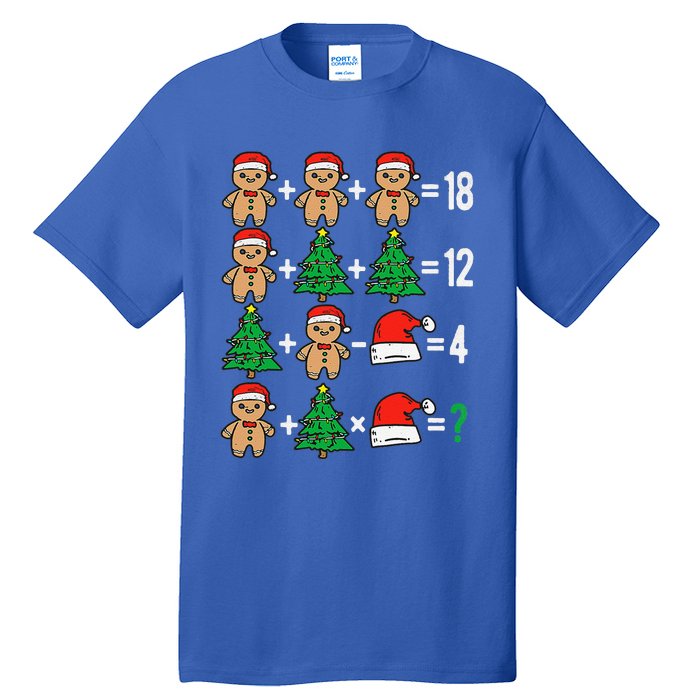 Christmas Order Of Operations Math Christmas Teacher Santa Gift Tall T-Shirt