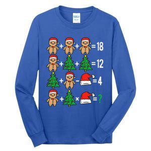 Christmas Order Of Operations Math Christmas Teacher Santa Gift Tall Long Sleeve T-Shirt