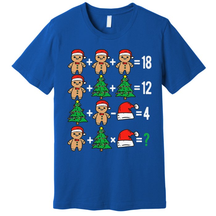 Christmas Order Of Operations Math Christmas Teacher Santa Gift Premium T-Shirt