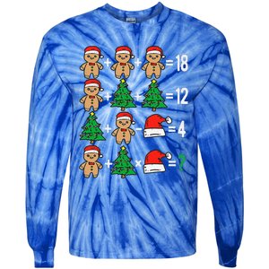 Christmas Order Of Operations Math Christmas Teacher Santa Gift Tie-Dye Long Sleeve Shirt