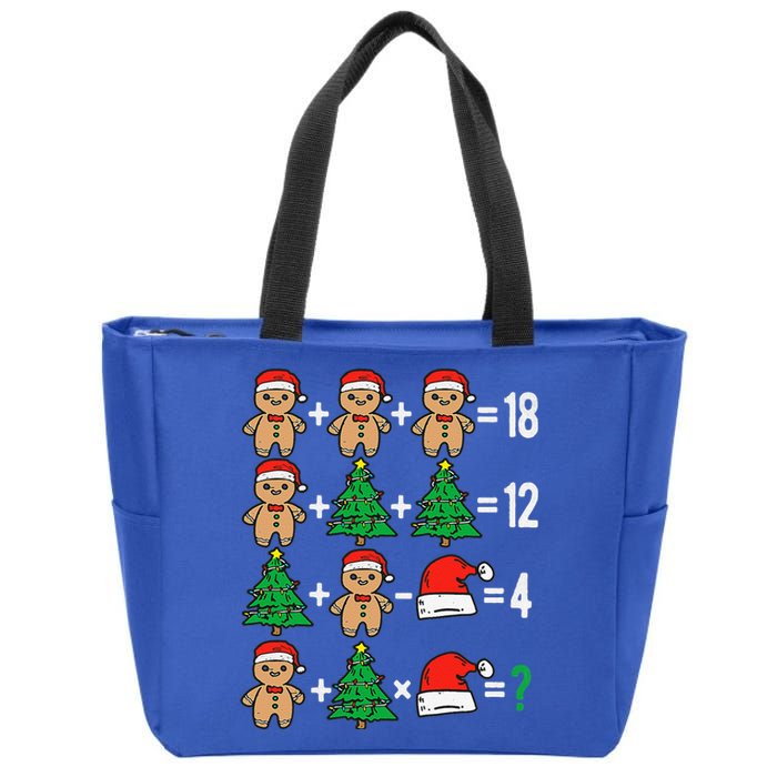 Christmas Order Of Operations Math Christmas Teacher Santa Gift Zip Tote Bag