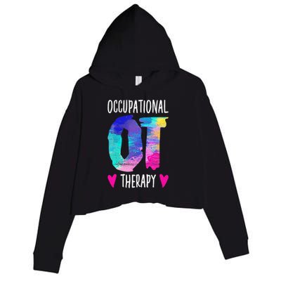 Colorful OTA Occupational Therapy Occupational Therapist Crop Fleece Hoodie