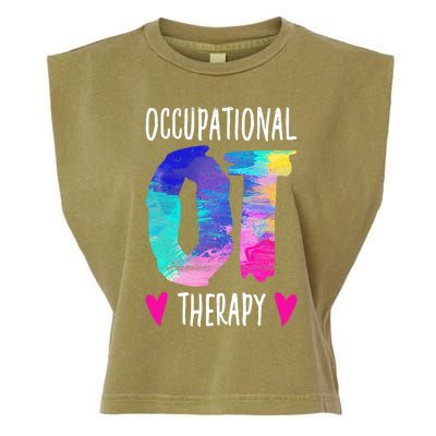 Colorful OTA Occupational Therapy Occupational Therapist Garment-Dyed Women's Muscle Tee