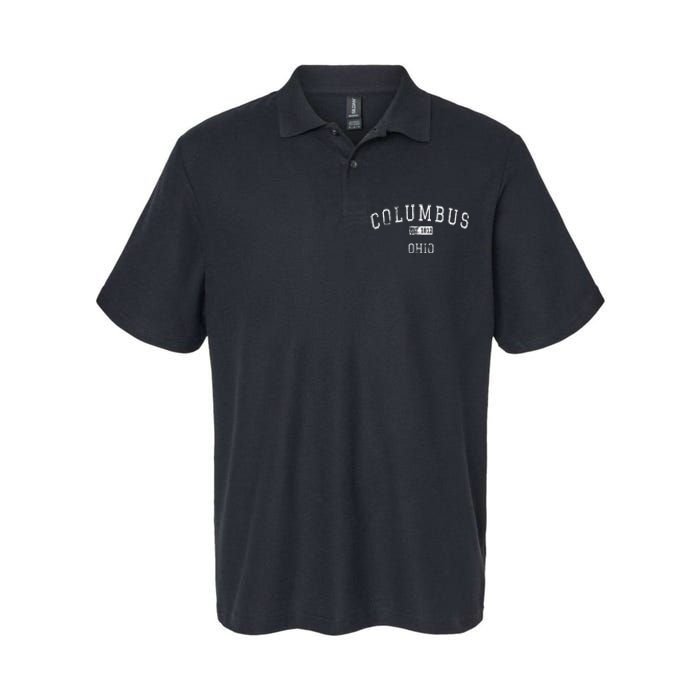 Columbus Ohio OH Vintage Softstyle Adult Sport Polo