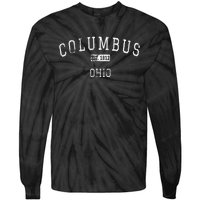 Columbus Ohio OH Vintage Tie-Dye Long Sleeve Shirt