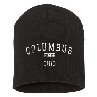 Columbus Ohio OH Vintage Short Acrylic Beanie