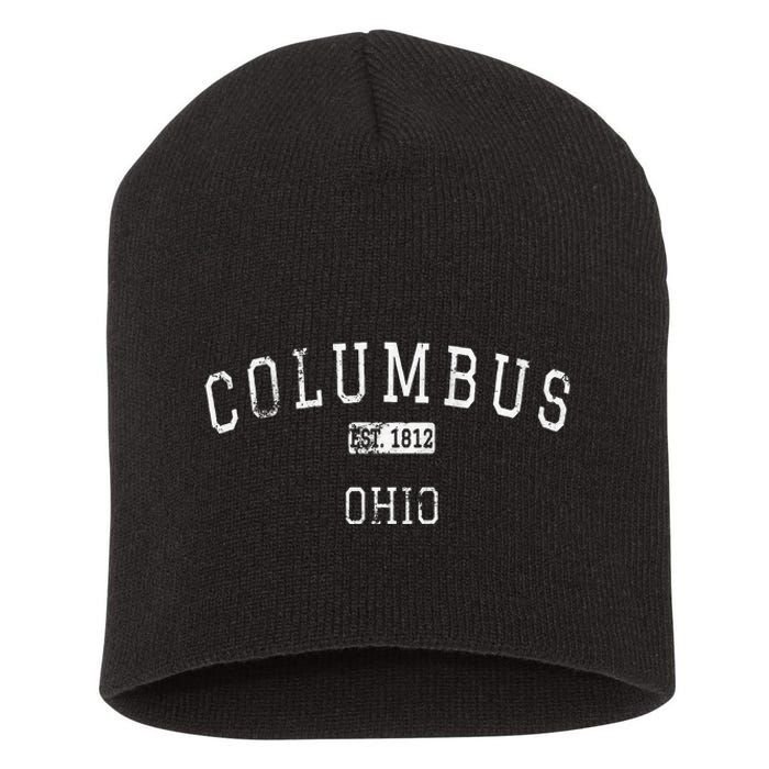 Columbus Ohio OH Vintage Short Acrylic Beanie