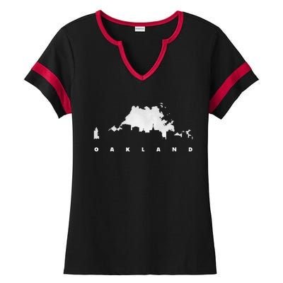 City Of Oakland California Ladies Halftime Notch Neck Tee