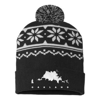 City Of Oakland California USA-Made Snowflake Beanie