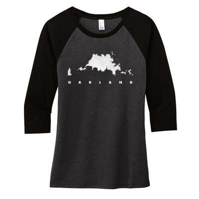 City Of Oakland California Women's Tri-Blend 3/4-Sleeve Raglan Shirt