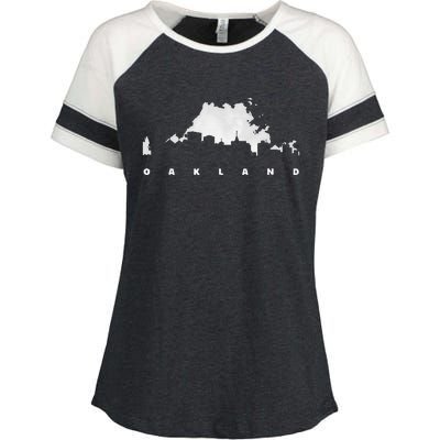 City Of Oakland California Enza Ladies Jersey Colorblock Tee